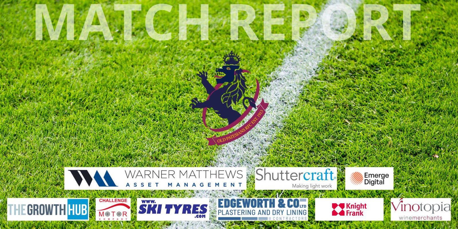 Match Report Banner + Sponsors